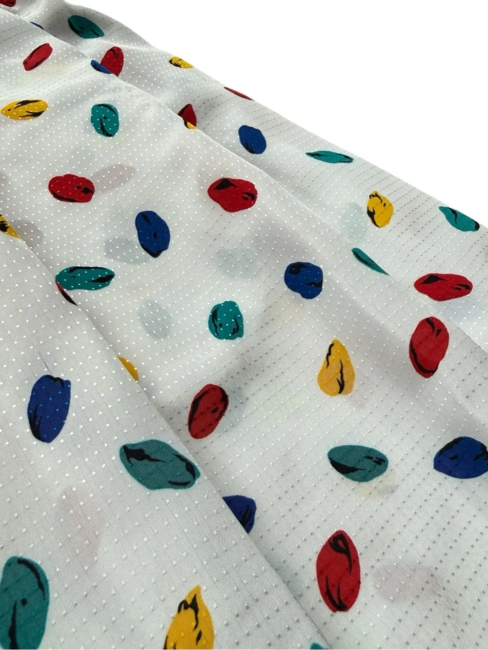 Vintage Y2K Josephine White Confetti Print Midi Skirt Cottagecore Grandma Chic M
